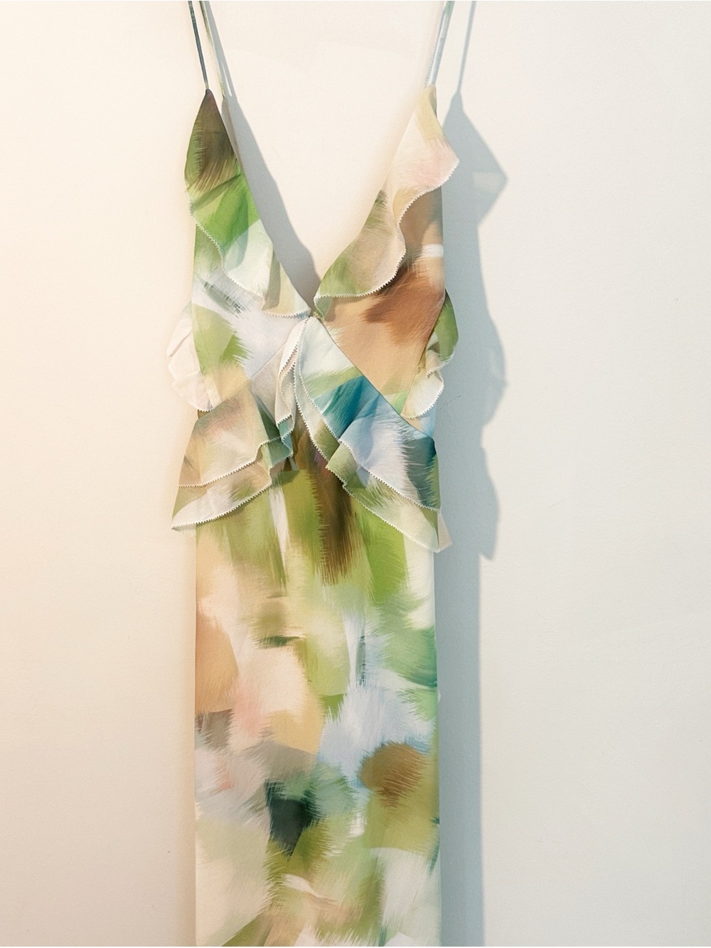 NEW $298 Favorite Daughter The Who Me botanical Ruffle maxi dress women sz XXS - Picture 6 of 10